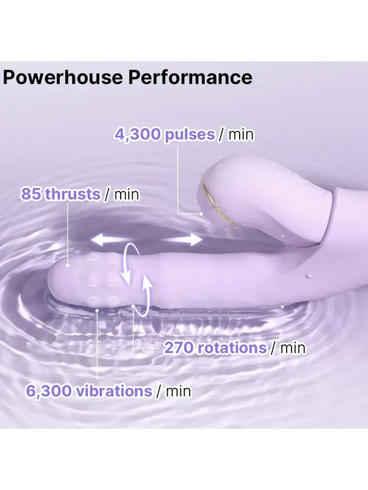 Bild 2 för Svakom: DuoGlow, Thrusting Beaded Vibrator + Pulsating Stimulator