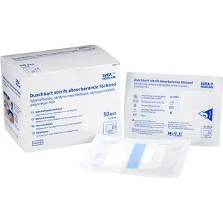 Produktfoto för Svea Medicare Duschbart sterilt förband 9x10 cm 50 st