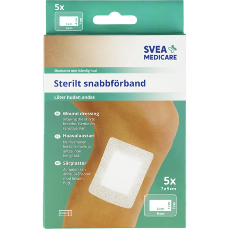 Bild 2 för Svea Medicare Sterilt snabbförband 7 x 9cm 5 st