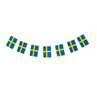 Produktfoto för Svenska Flaggan Girlang