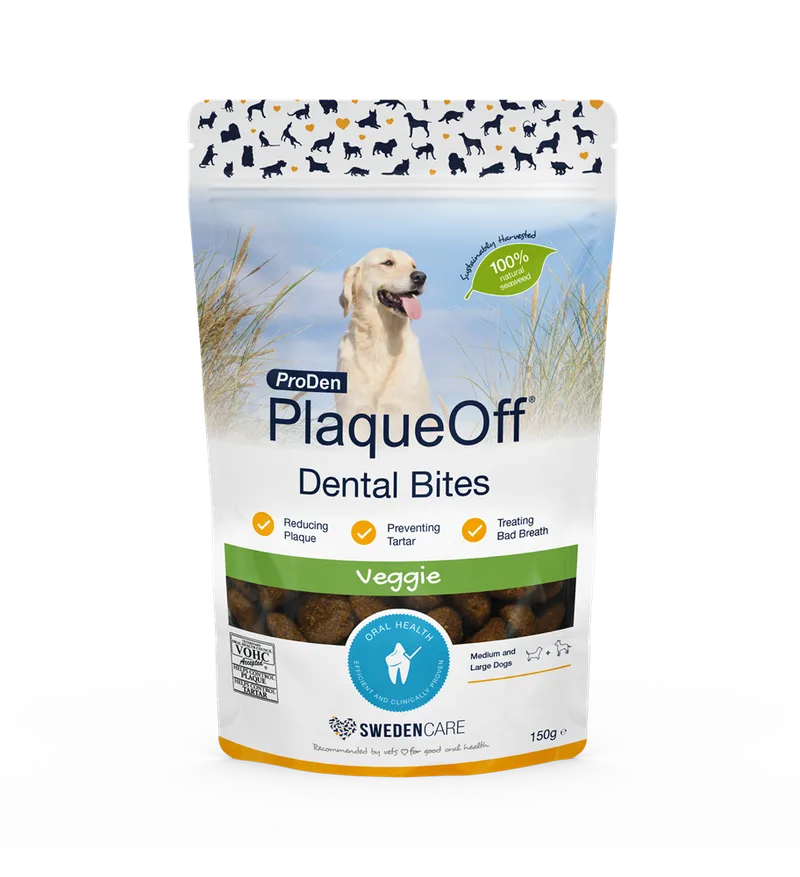 Alternativ bild 0 för Swedencare PlaqueOff Dental Bites 150 g