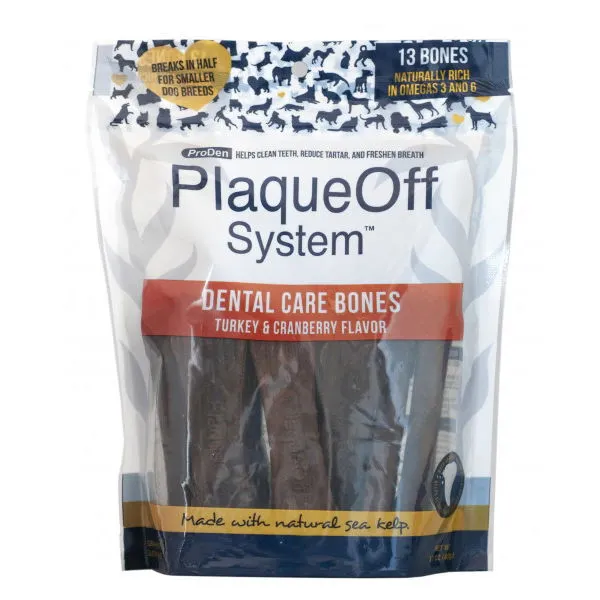Alternativ bild 0 för Swedencare PlaqueOff Dental Bones Turkey & Cranberry 13 st