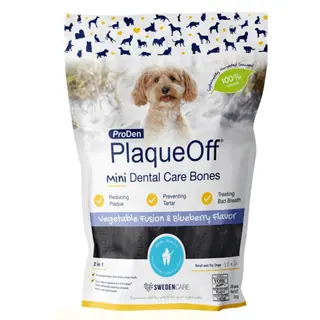 Produktfoto för Swedencare PlaqueOff Mini Dental Bones Blueberry 20 st