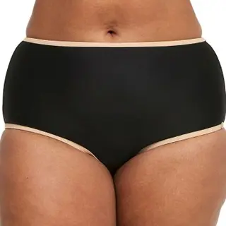 Produktfoto för Swegmark Portofino High Waist Bikini Briefs Svart m Beige 48 Dam