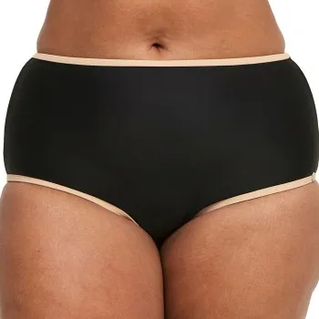 Alternativ bild 0 för Swegmark Portofino High Waist Bikini Briefs Svart m Beige 48 Dam