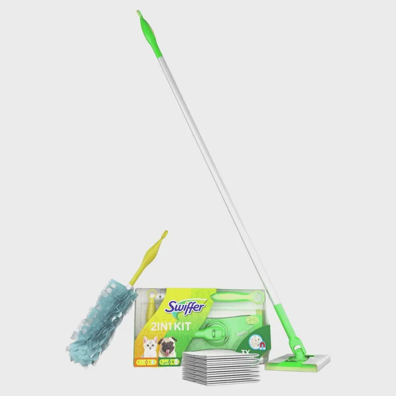 Bild 1 för Swiffer Startkit Rengöringsmopp + Refiller & Dammvippa + Refiller