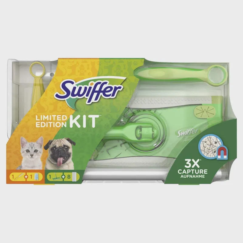 Bild 2 för Swiffer Startkit Rengöringsmopp + Refiller & Dammvippa + Refiller