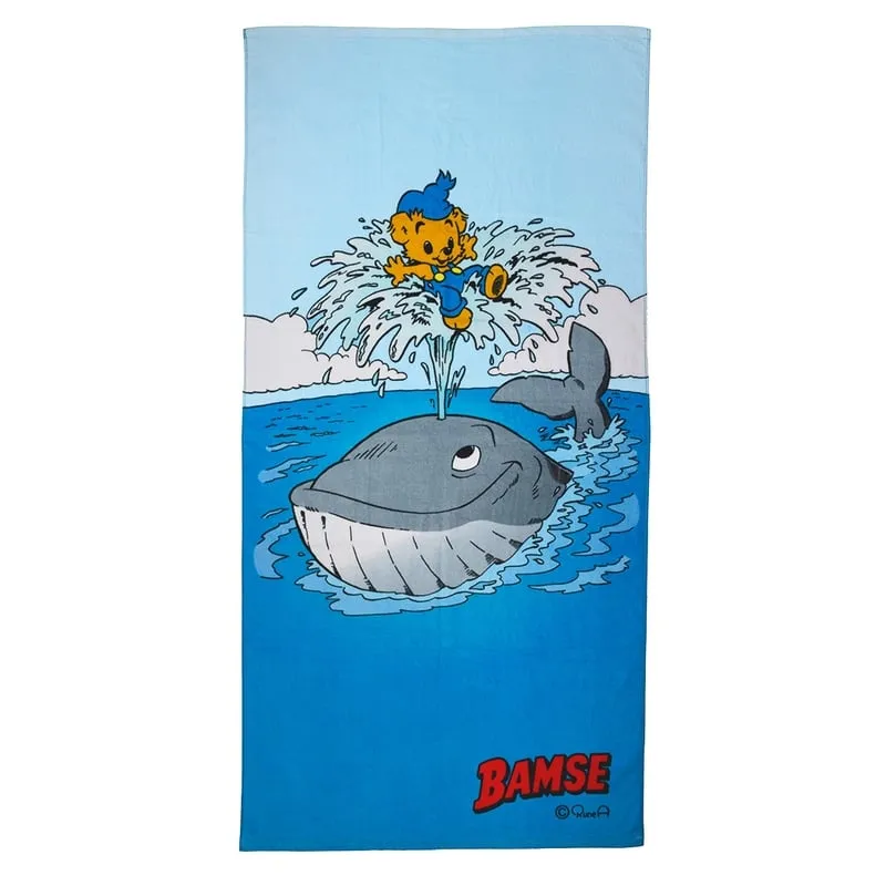 Bild 1 för Swimpy Bamse Badhandduk Val