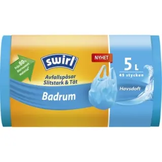 Produktfoto för Swirl Avfallspåse Badrum 5L, 45-pack
