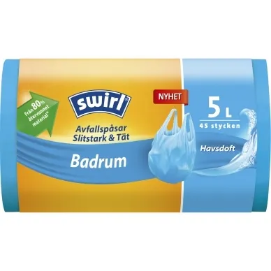 Alternativ bild 0 för Swirl Avfallspåse Badrum 5L, 45-pack