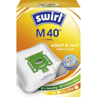 Produktfoto för Swirl Dammsugarpåsar M40 MicroPor Plus Pro Nature