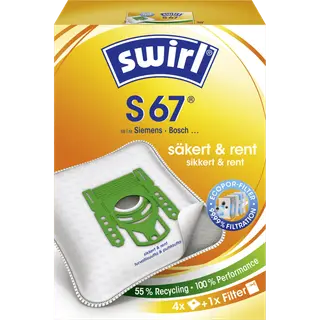 Produktfoto för Swirl Dammsugarpåsar S67 MicroPor Plus Pro Nature