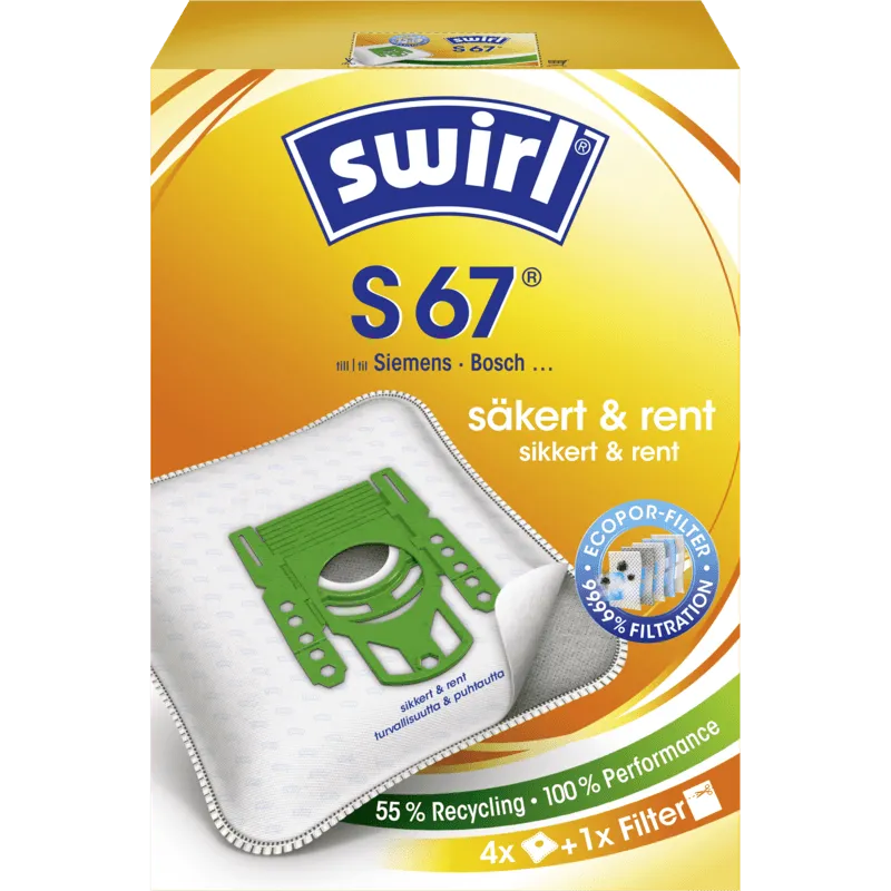 Bild 1 för Swirl Dammsugarpåsar S67 MicroPor Plus Pro Nature