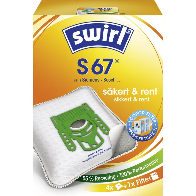 Bild 2 för Swirl Dammsugarpåsar S67 MicroPor Plus Pro Nature