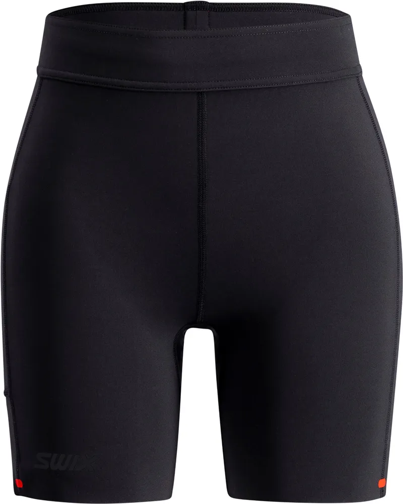 Bild 1 för Swix Distance Tights 6-inch W Dam Svart XL | Löpartights