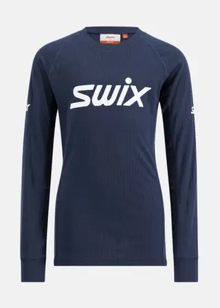 Produktfoto för Swix Racex Classic Long Sleeve Jr Dark Navy/Bright White