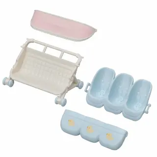 Produktfoto för Sylvanian Families Trillingsvagn, 3 År, Pojke/flicka, 40 g, Multifärg