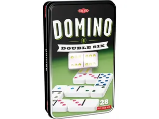 Produktfoto för Tactic Domino dubbel 6 i plåtask