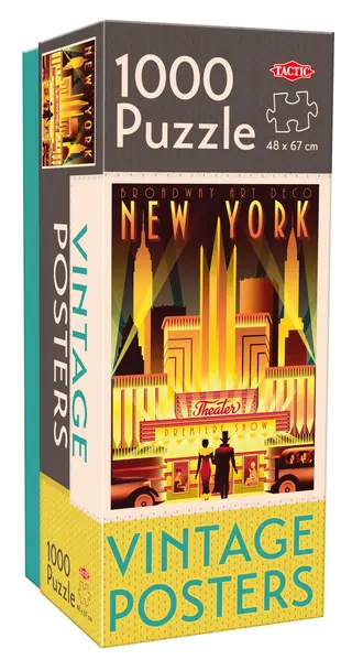 Produktfoto för Tactic Puzzle Lovers Vintage Posters New York 1000 pcs puzzle