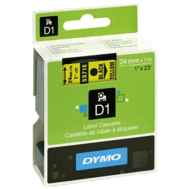 Alternativ bild 0 för Tape Dymo D1 24 mm svart på gul