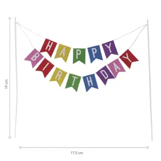 Produktfoto för Tårtdekortion Happy Birthday