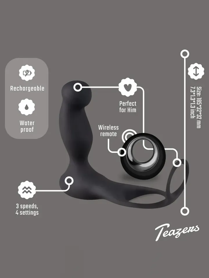Bild 2 för Teazers: Cock & Ball Ring Prostate Vibrator