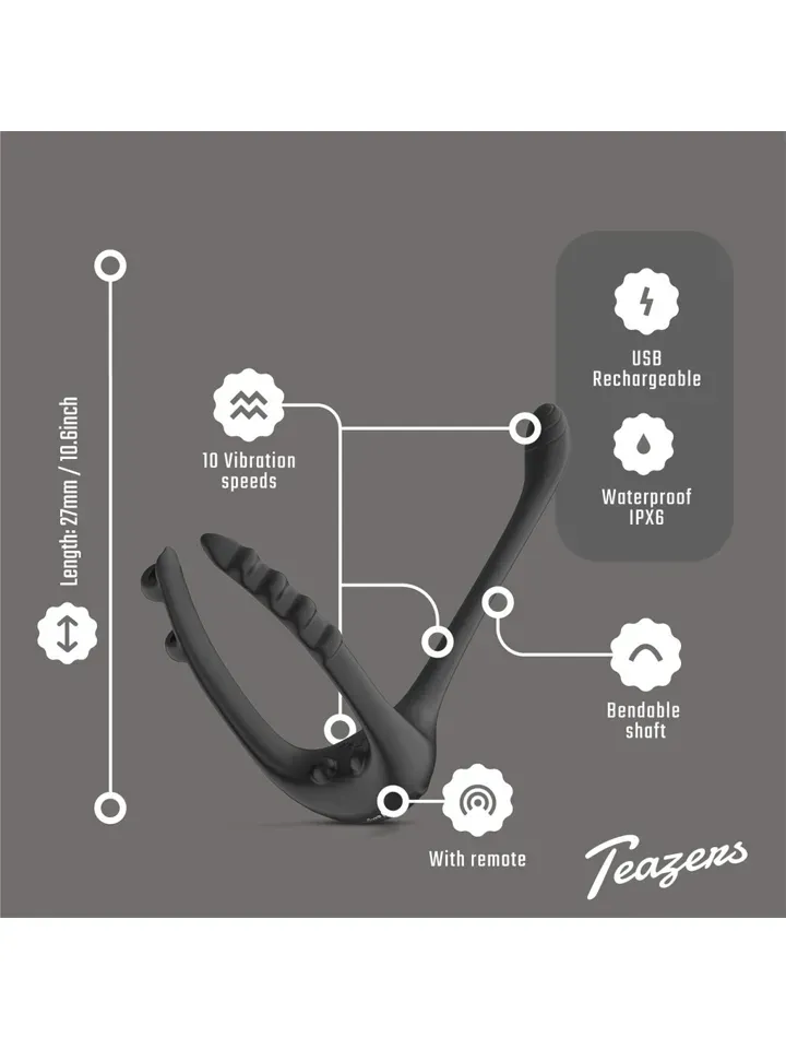 Bild 2 för Teazers: Triple Prostate Vibrator with Remote