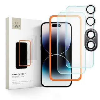 Produktfoto för Tech-Protect [3-Pack] iPhone 16 Härdat Glas Skärmskydd Supreme