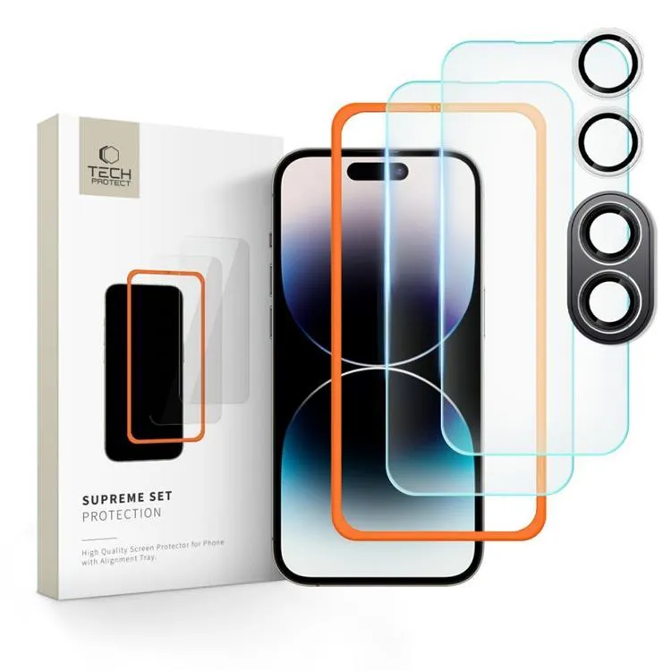 Alternativ bild 0 för Tech-Protect [3-Pack] iPhone 16 Härdat Glas Skärmskydd Supreme