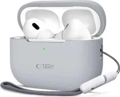 Alternativ bild 0 för Tech-Protect Apple Airpods Pro 1/2 Skal Silikon - Crayon Grå