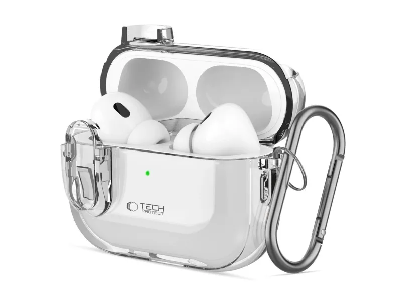 Alternativ bild 0 för Tech-Protect Apple Airpods Pro 1/2 Skal Slim Hook - Clear