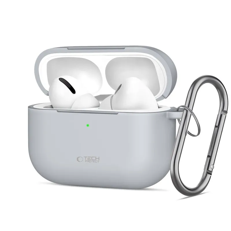 Alternativ bild 0 för Tech-Protect Apple Airpods Pro 3 Skal Silikon Hook - Crayon Grå