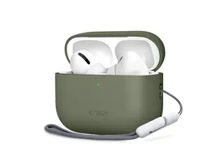 Produktfoto för Tech-Protect Apple Airpods Pro 3 Skal Silikon - Olive Grön