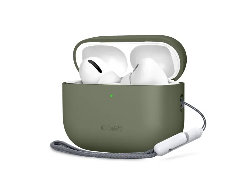 Alternativ bild 0 för Tech-Protect Apple Airpods Pro 3 Skal Silikon - Olive Grön
