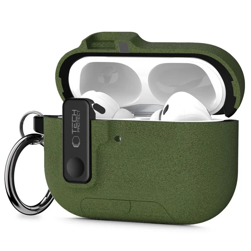 Alternativ bild 0 för Tech-Protect Apple Airpods Pro 3 Skal Slim Hook - Olive Grön