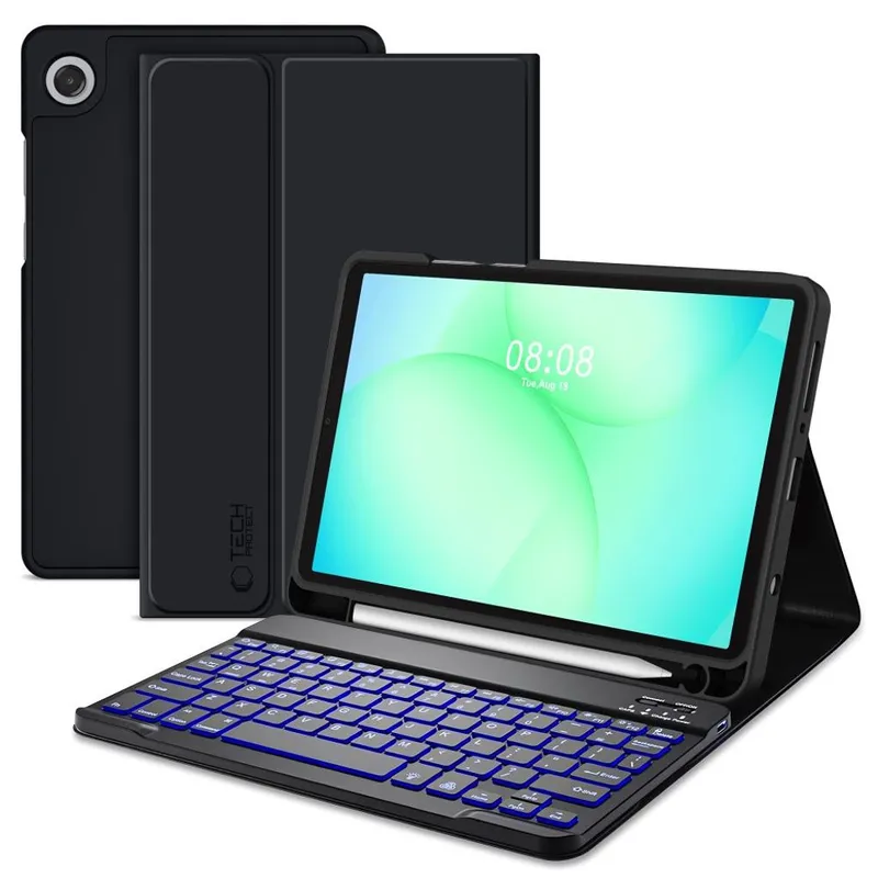 Alternativ bild 0 för Tech-Protect Galaxy Tab A9 Fodral med Tangentbord - Svart