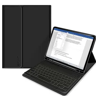 Produktfoto för Tech-Protect iPad (2022) Fodral med Tangentbord och pennfack - Svart