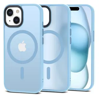 Produktfoto för Tech-Protect iPhone 15 Mobilskal Magsafe Magmat - Matte Sky Blå