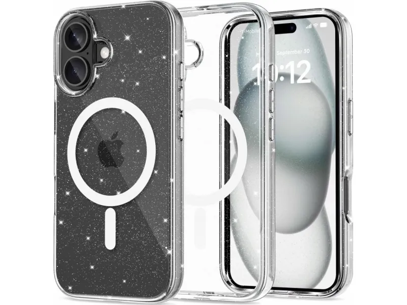 Alternativ bild 0 för Tech-Protect iPhone 16 Mobilskal Magsafe Flexair Hybrid - Glitter