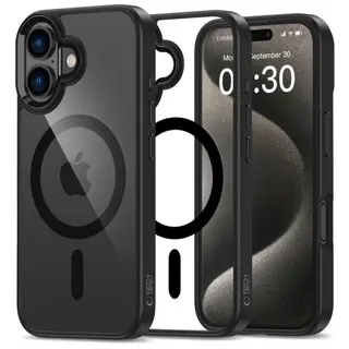 Produktfoto för Tech-Protect iPhone 16 Mobilskal Magsafe Magmat - Svart/Clear