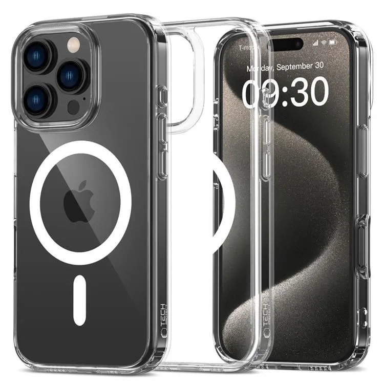 Alternativ bild 0 för Tech-Protect iPhone 16 Pro Mobilskal Magsafe Flexair Hybrid - Clear