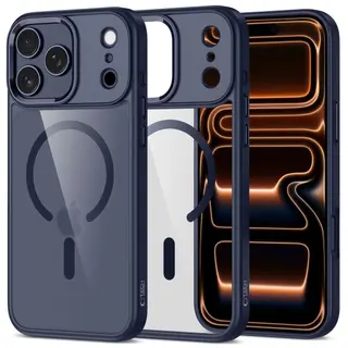 Produktfoto för Tech-Protect iPhone 17 Pro Max Mobilskal Magsafe Matte - Mörkblå/Clear