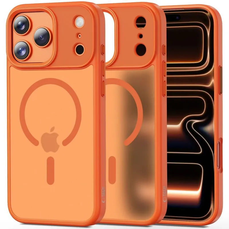Alternativ bild 0 för Tech-Protect iPhone 17 Pro Mobilskal Magsafe Matte - Cosmic Orange