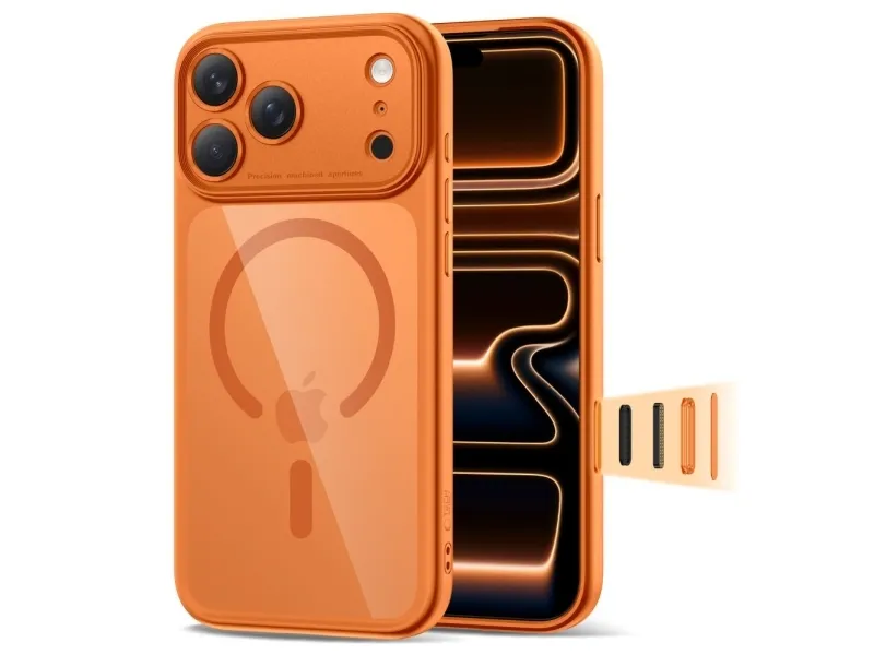 Alternativ bild 0 för Tech-Protect iPhone 17 Pro Mobilskal Magsafe Peak - Orange/Clear
