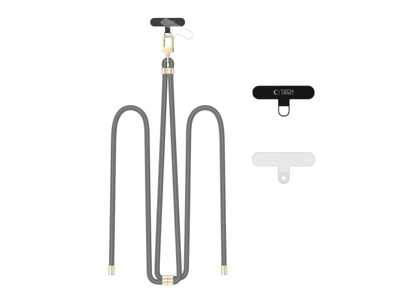 Alternativ bild 0 för Tech-Protect Mobilrem Crossbody C7S - Grå/Guld