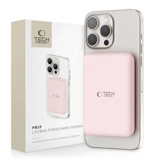 Produktfoto för Tech-Protect PB10 Lifemag Magsafe Power Bank 5000mah - Rosa