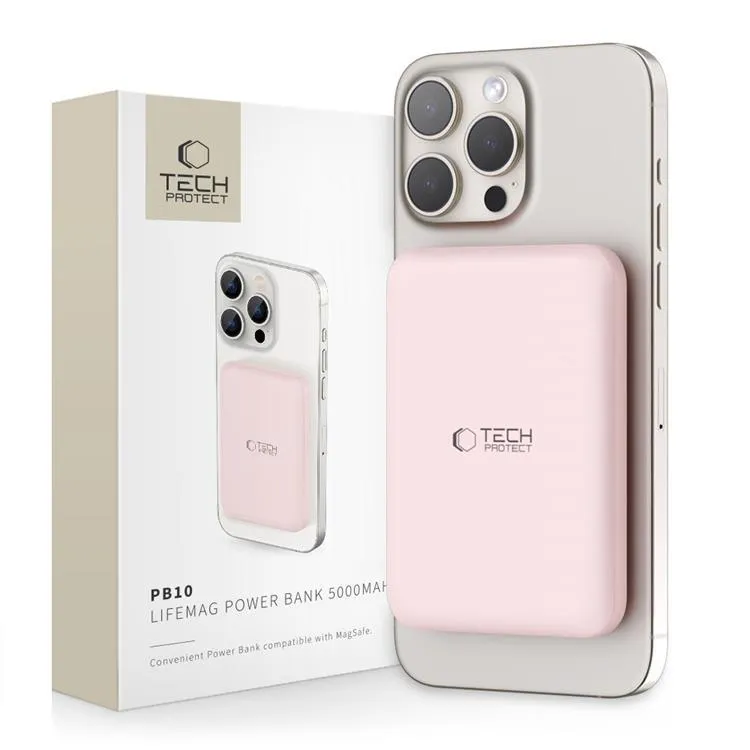 Alternativ bild 0 för Tech-Protect PB10 Lifemag Magsafe Power Bank 5000mah - Rosa