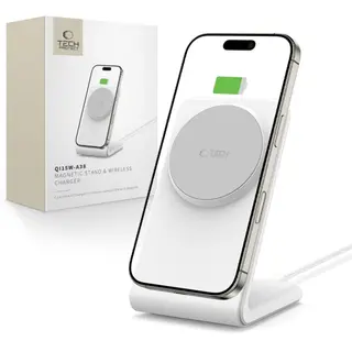 Produktfoto för Tech-Protect QI 15W-A38 Magsafe Trådlös Laddare Magnetic - Vit