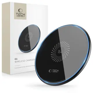 Produktfoto för Tech-Protect Qi 15W-C1 Trådlös Laddare 15W - Svart
