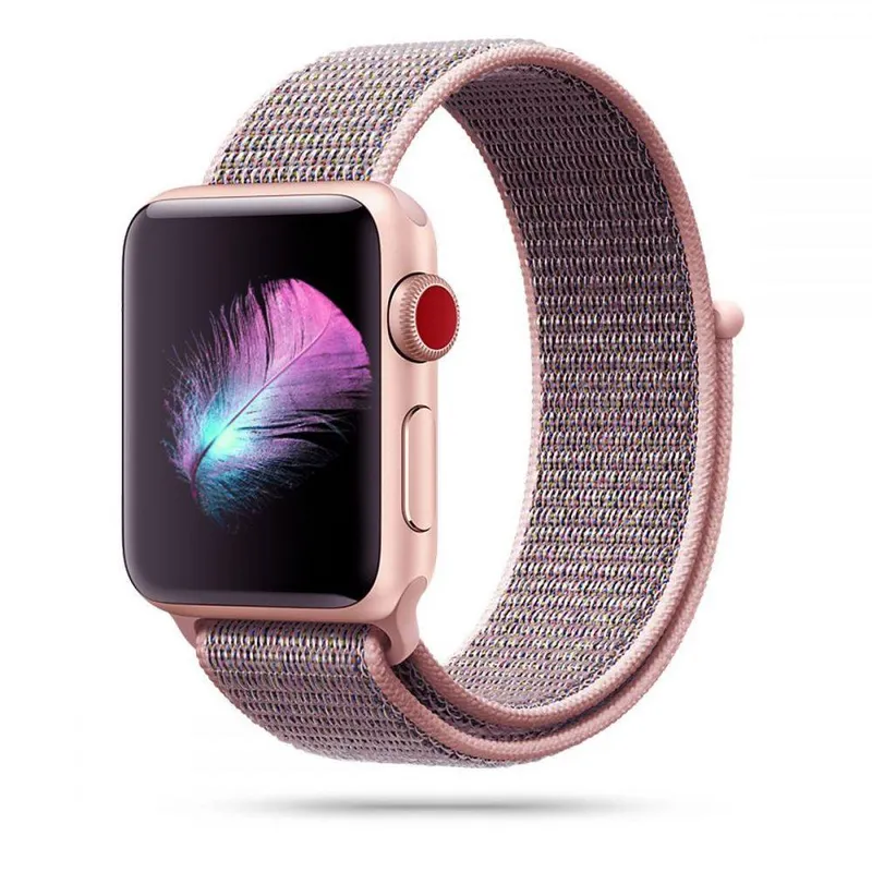 Alternativ bild 0 för Tech-Protect TECH-PROTECT NYLON APPLE WATCH 1/2/3/4/5/6 (38/40MM) PINK SAND